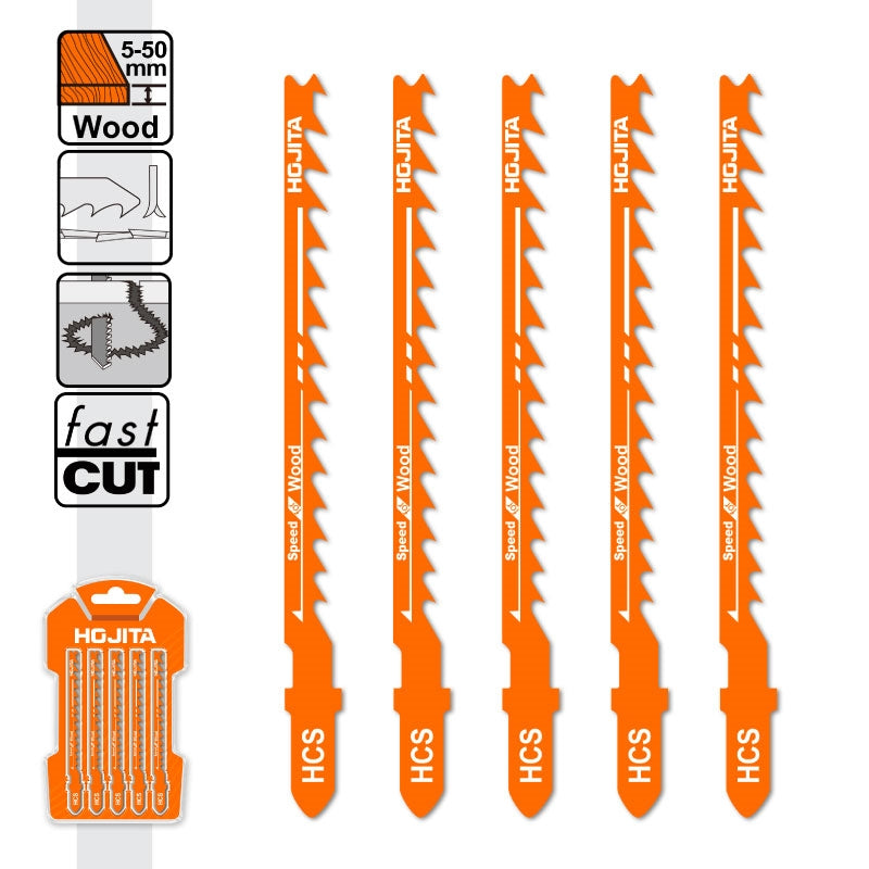 Hojita HJJB244D Λάμες Σέγας Για Ξύλο HCS 6ΤΡΙ 74mm Σετ 5 Τεμ