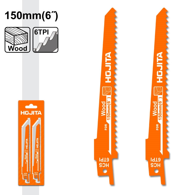 Hojita HJJT644D Λάμες Σπαθοσέγας (Σεγάτσας) Για Ξύλο 150mm Σετ 2 Τεμ
