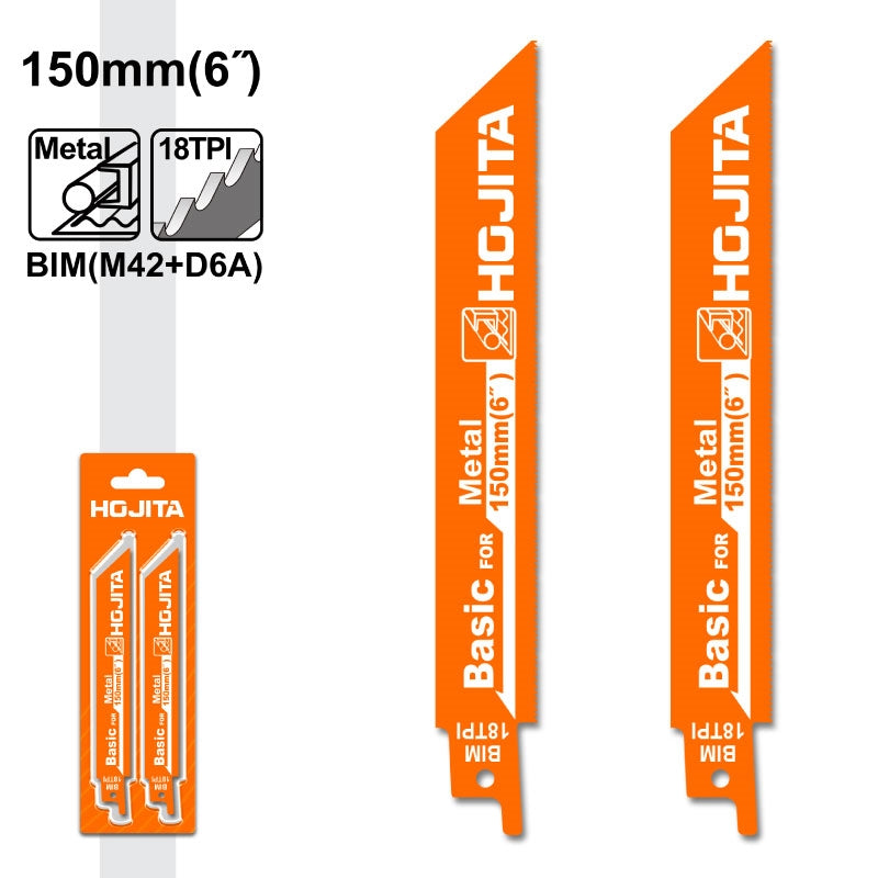 Hojita HJJT922EF Λάμες Σπαθοσέγας (Σεγάτσας) Για Μέταλλο 150mm Σετ 2 Τεμ