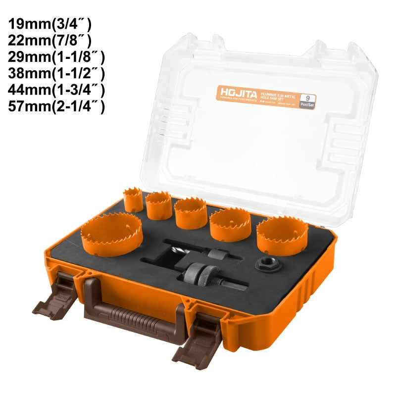 Hojita HJKJ3491 Συλλογή Ποτηροτρύπανα (Ποτηροκορώνες) HSS M3 Σετ 9 Τεμ