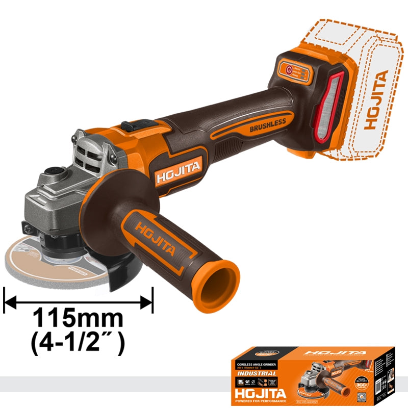 Hojita HJLAPM11 Brushless Γωνιακός Τροχός Μπαταρίας 20V Li-Ion 115mm SOLO