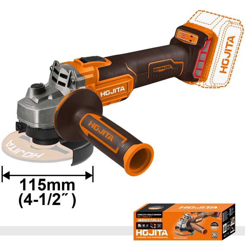 Hojita HJLAPM21 Brushless Γωνιακός Τροχός Μπαταρίας 20V Li-Ion 115mm SOLO