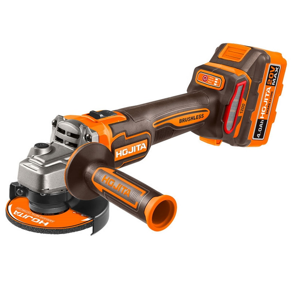 Hojita HJLAPM531E Brushless Γωνιακός Τροχός Μπαταρίας 20V Li-Ion 125mm-Μπαταρία 4.0Ah-Βαλίτσα