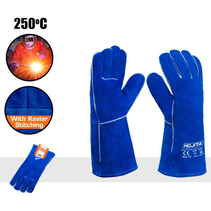 Hojita HJLG2014 Γάντια Ηλεκτροσυγκόλλησης Δερμάτινα 250°C