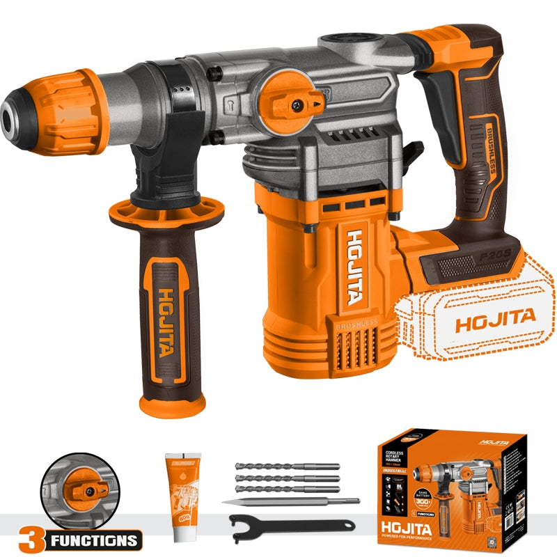 Hojita HJLM1B28 SDS Plus Brushless Πνευματικό Περιστροφικό Κρουστικό Πιστολέτο Μπαταρίας 20V Li-Ion 28J SOLO