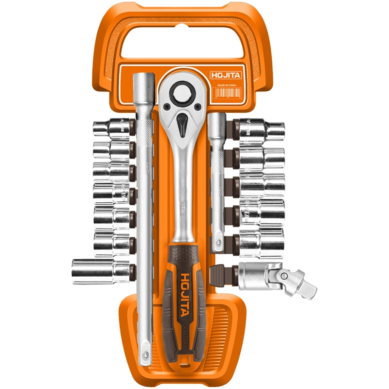 Hojita HJST2171 Συλλογή Καρυδάκια Κλειδιά Μανέλα 1/2" CrV Σετ 17 Τεμ