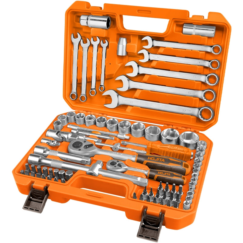 Hojita HJST5D480 Συλλογή Καρυδάκια Κλειδιά Μανέλες 1/2" & 1/4" CrV Σετ 82 Τεμ