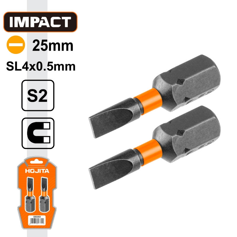 Hojita HJSV1K21 Μύτες Μαγνητικές Μαύρες Ίσιες SL4 x 0.5mm x 25mm Σετ 2 Τεμ