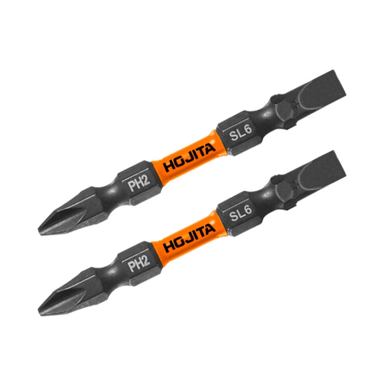 Hojita HJSV3K63 Συλλογή Μύτες Phillips (Σταυρού) Μαγνητικές Διπλές Ph.2 & SL6 x 65mm Σετ 2 Τεμ