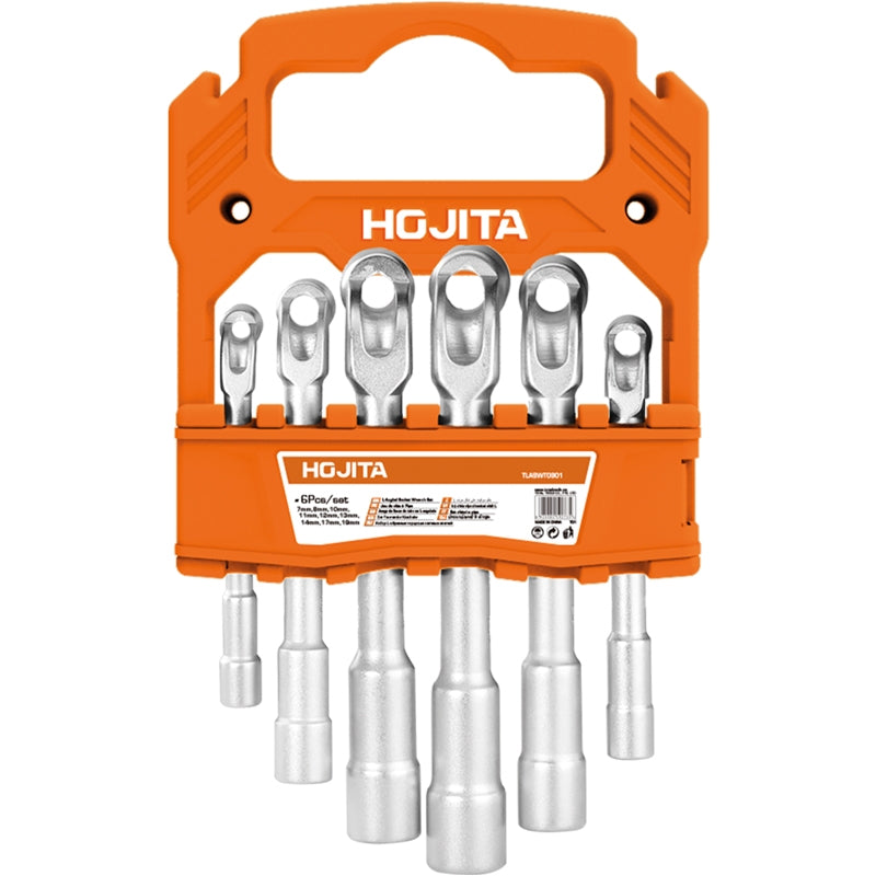 Hojita HJTH4206 Κλειδιά Γωνιακά Πολύγωνα Σωληνωτά "Πίπας" L Cr-V Σετ 6 Τεμ