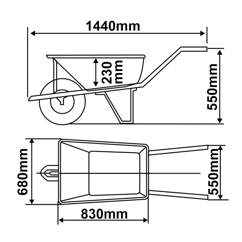 Hojita HJWB4008 Καρότσι Γενικής Χρήσης 65L