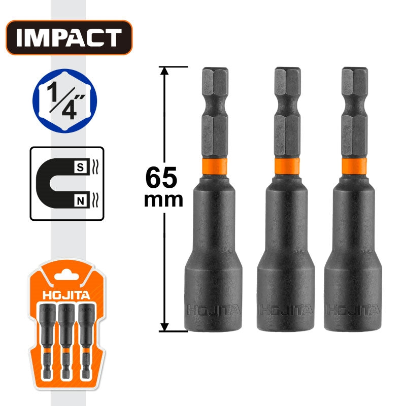 Hojita HJWR2K13 Μαγνητικό Καρυδάκι 13mm Σετ 3 Τεμ