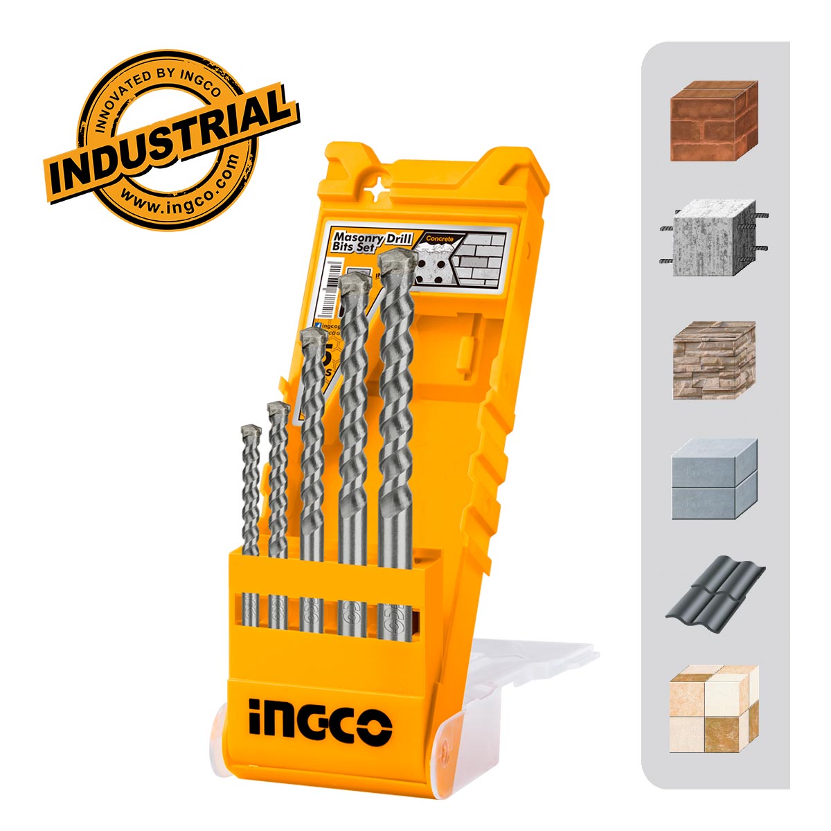 INGCO AKD3051 Διαμαντοτρύπανα 410mm Σετ 5 τεμ.