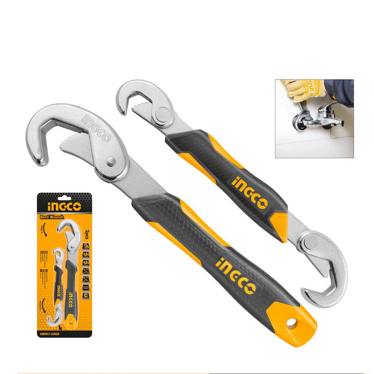 Ingco HBWS110808 Πολύκλειδα 9-32mm Σετ 2 Τεμ