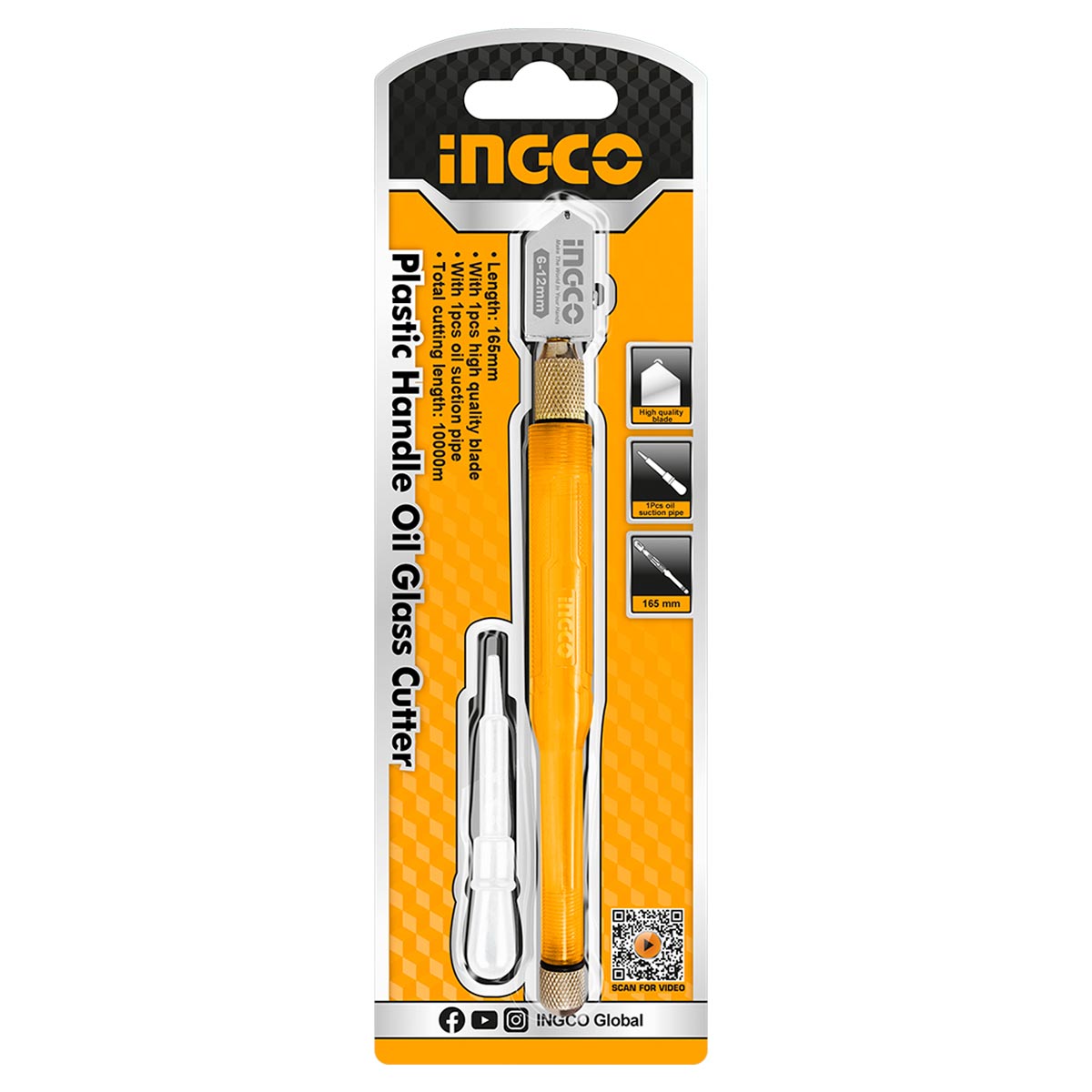 INGCO HGCT05 Κόφτης Τζαμιού Λίπανσης 165mm