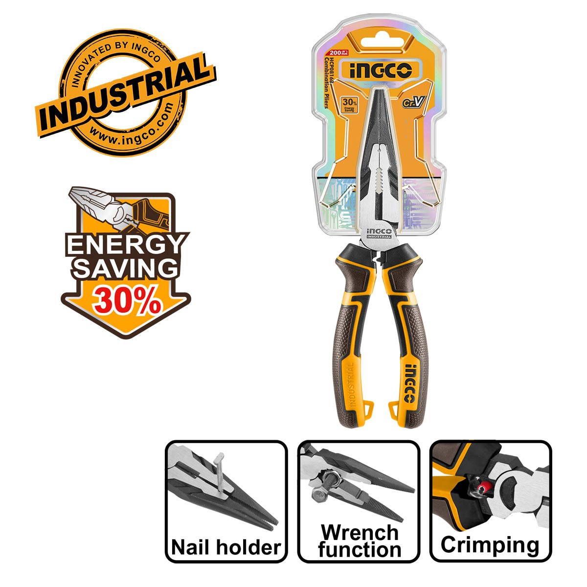 INGCO HHLNP28160 Μυτοτσίμπιδο Ίσιο 160mm