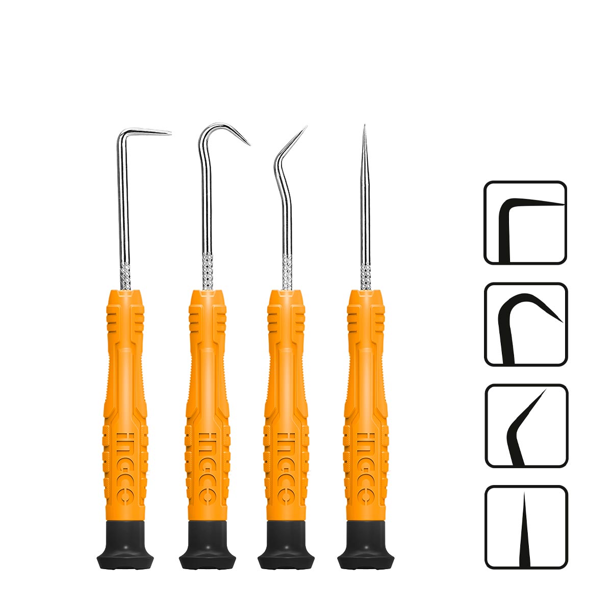 INGCO HKPHS0401 Συλλογή Κατσαβίσια Γάντζοι Εργασίας Σετ 4 Τεμ