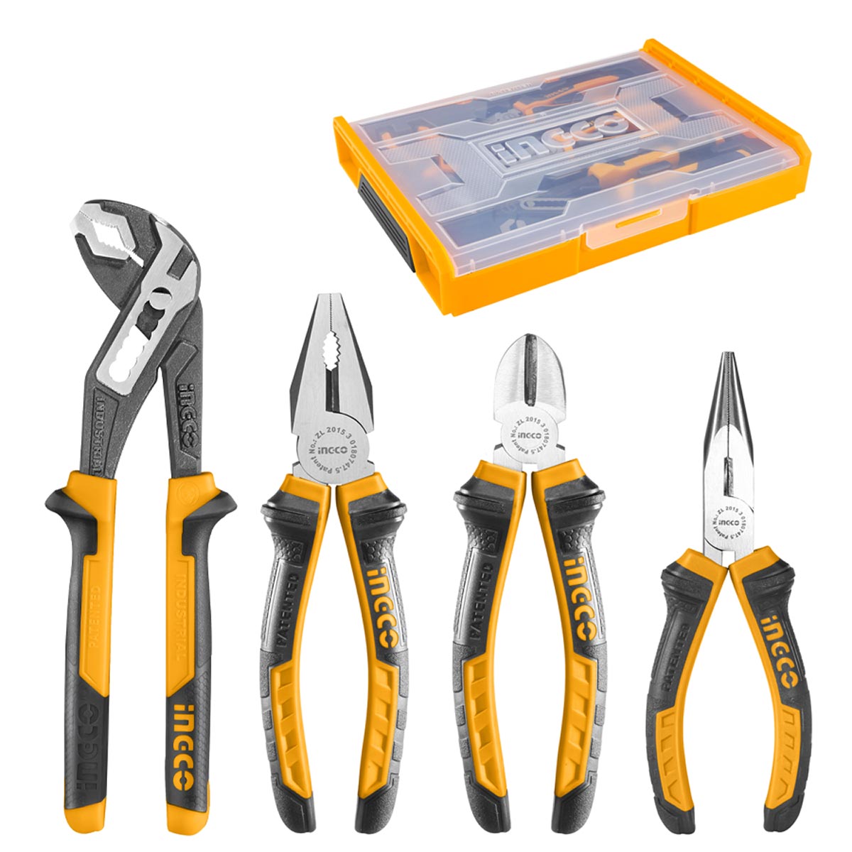 Ingco HKTV01P041 Συλλογή Εργαλείων (Πενσοειδή) Σετ 4 Τεμ Σε Θήκη