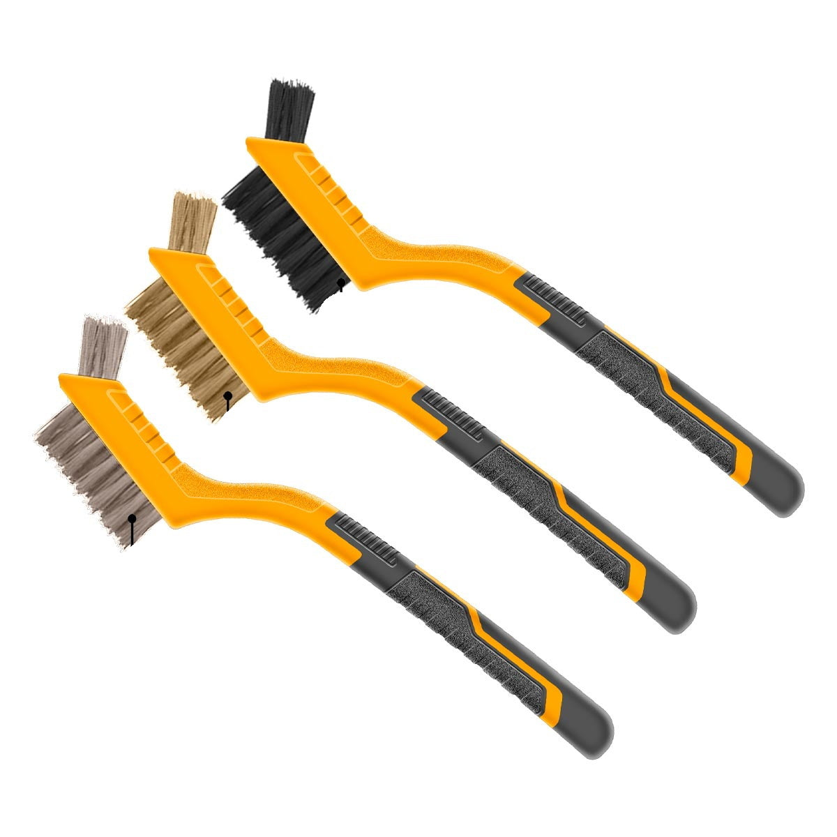 INGCO HKTWB10306 Συλλογή Βούρτσες Χειρός Μίνι Σετ 3 Τεμ