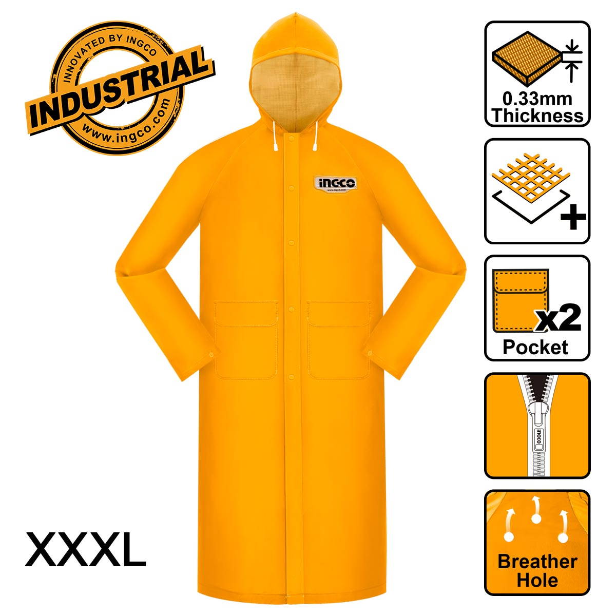 Ingco HRCTL031 Αδιάβροχη Καμπαρντίνα XXXL