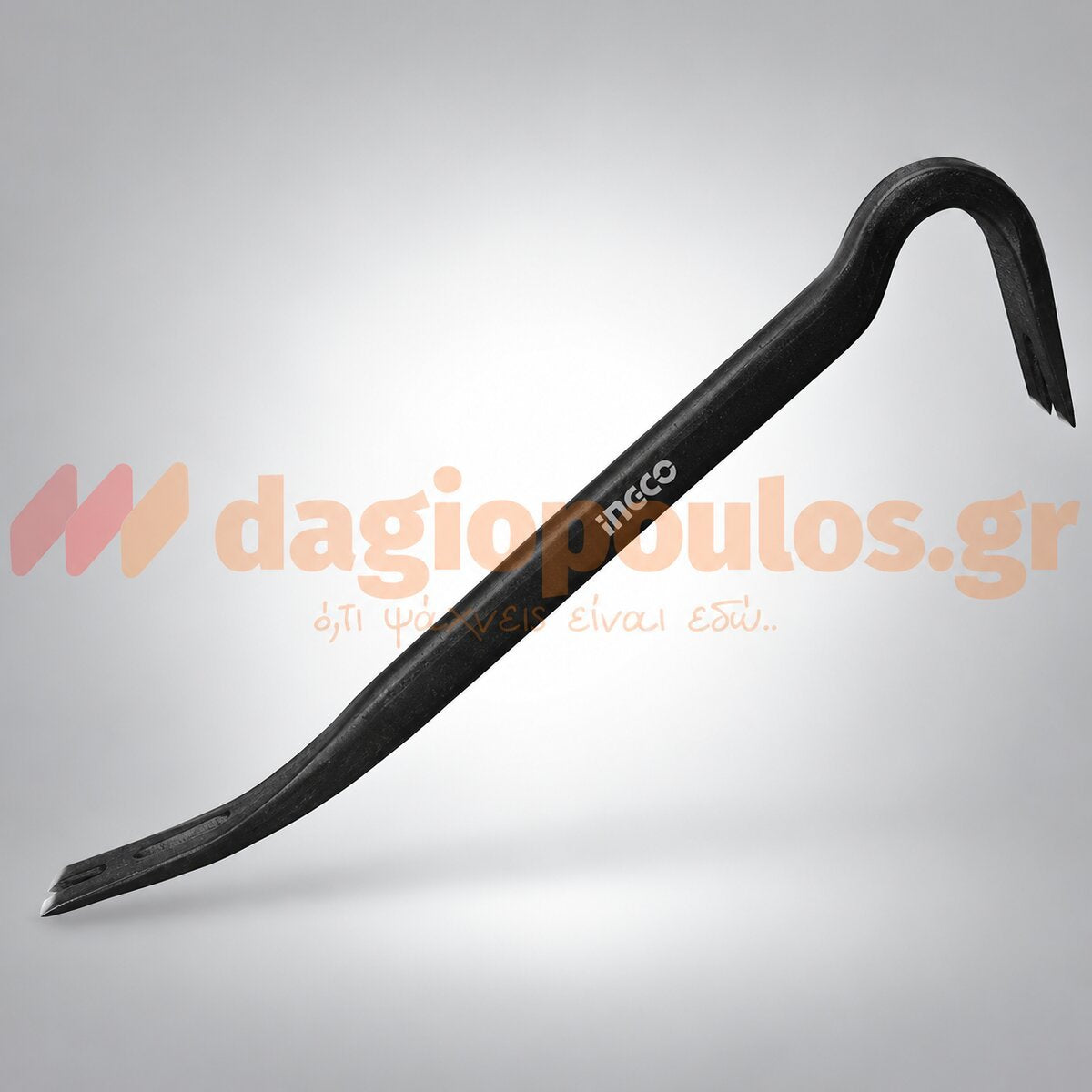 Ingco HWBA01142 λοστός 350 × 22 × 12 mm με εγκοπές για αφαίρεση καρφιών σε διαγώνια όψη