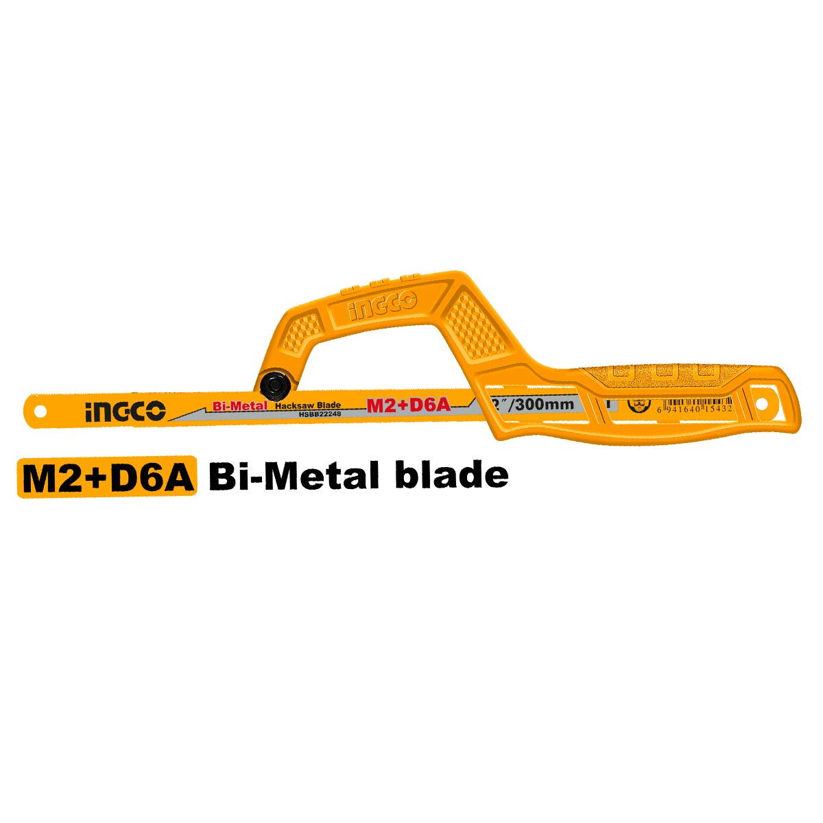 Ingco MHHF1504 Πριόνι Μετάλλων (Σιδηροπρίονο) - Ξύλου - Πλαστικών Μονής Λαβής