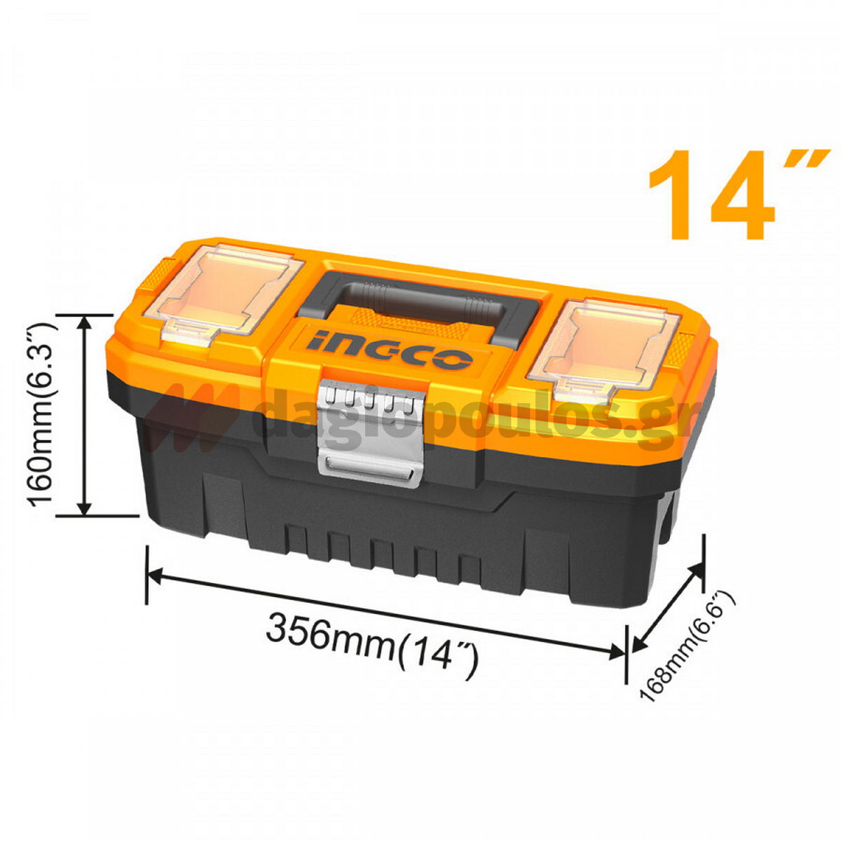 Ingco PBX1402 Εργαλειοθήκη Κλειστή 14"