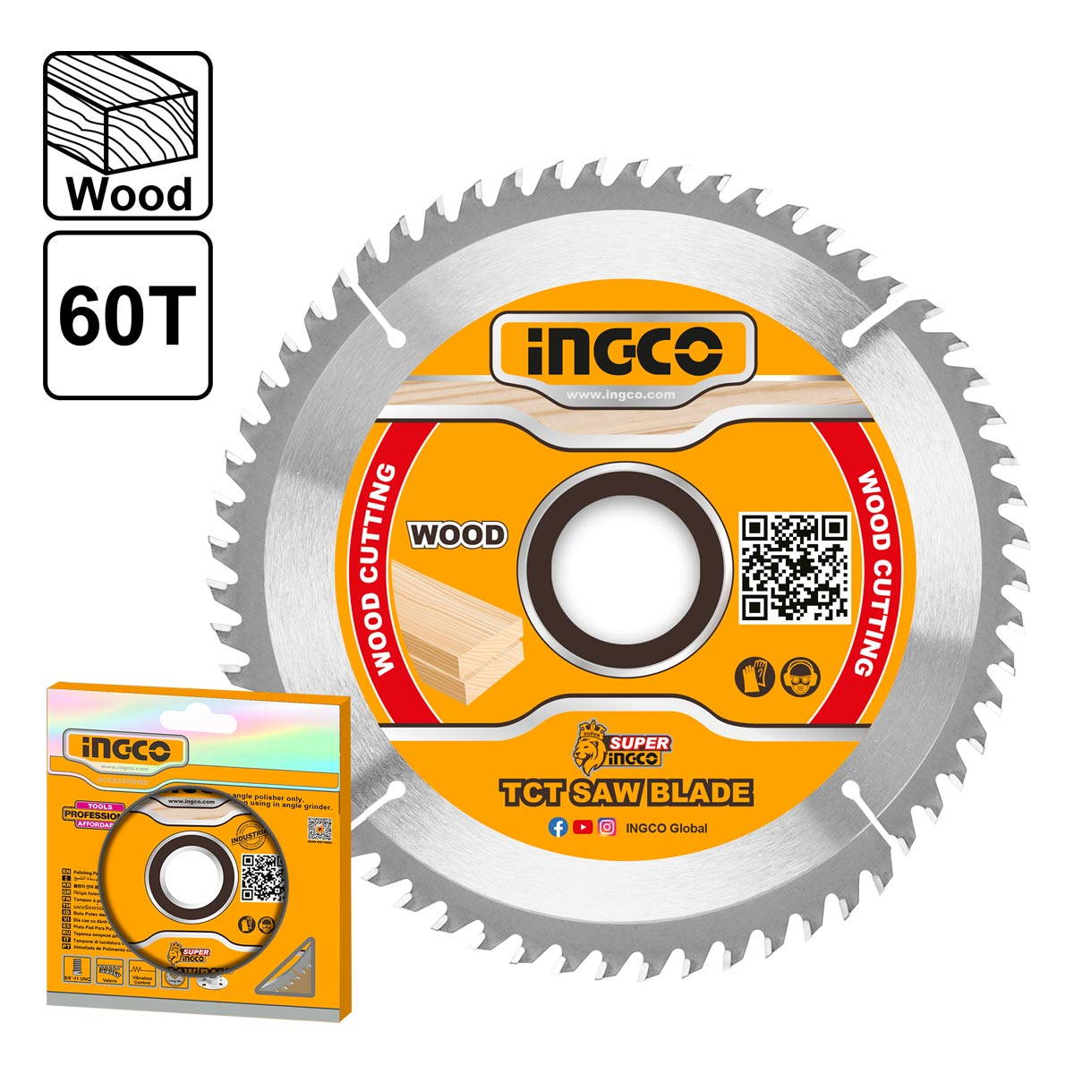 Ingco TSB125423 Δίσκος Κοπής Ξύλου 254mm