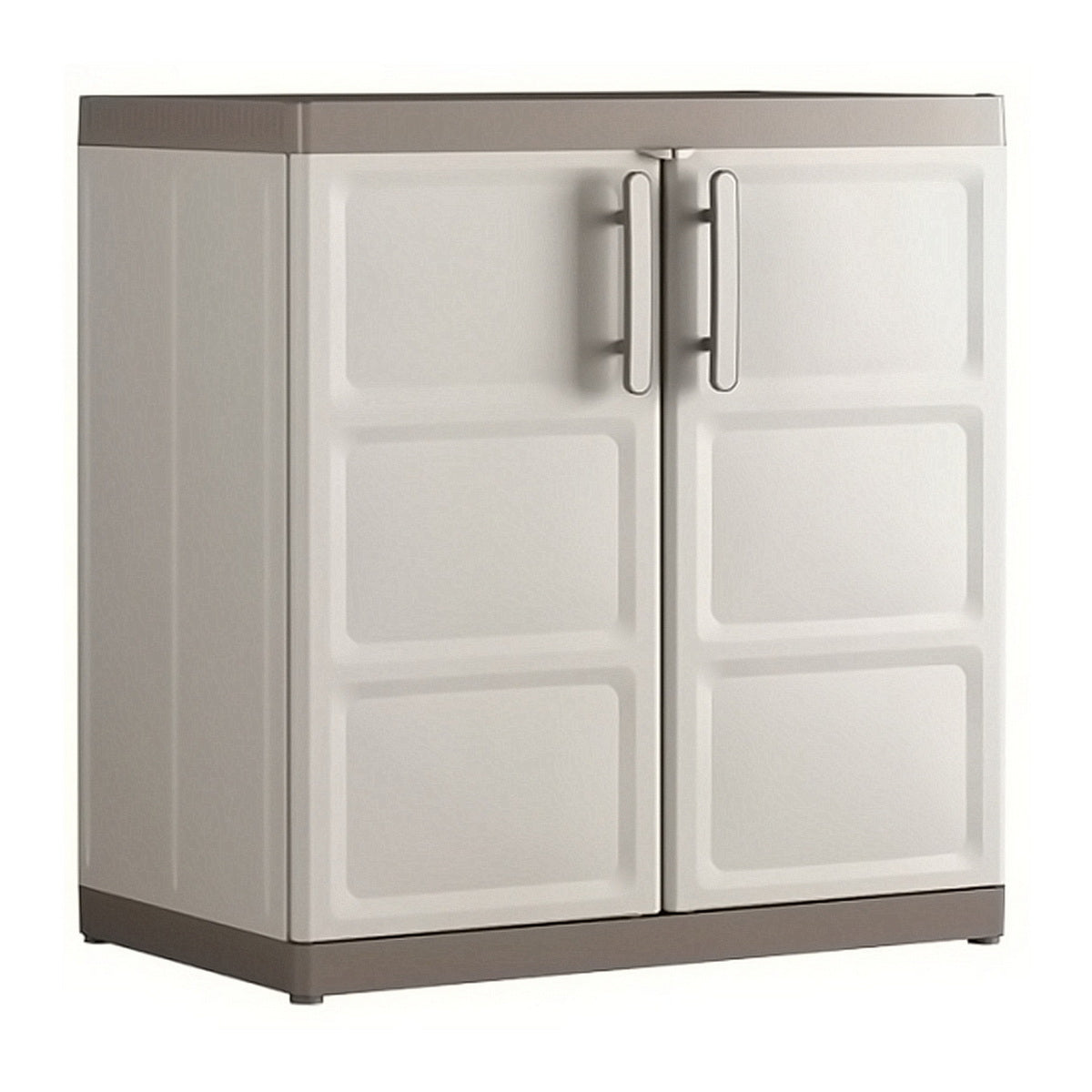 Keter Excellence Base XL Ντουλάπα Δίφυλλη Χαμηλή Με 2 Ράφια Μπεζ