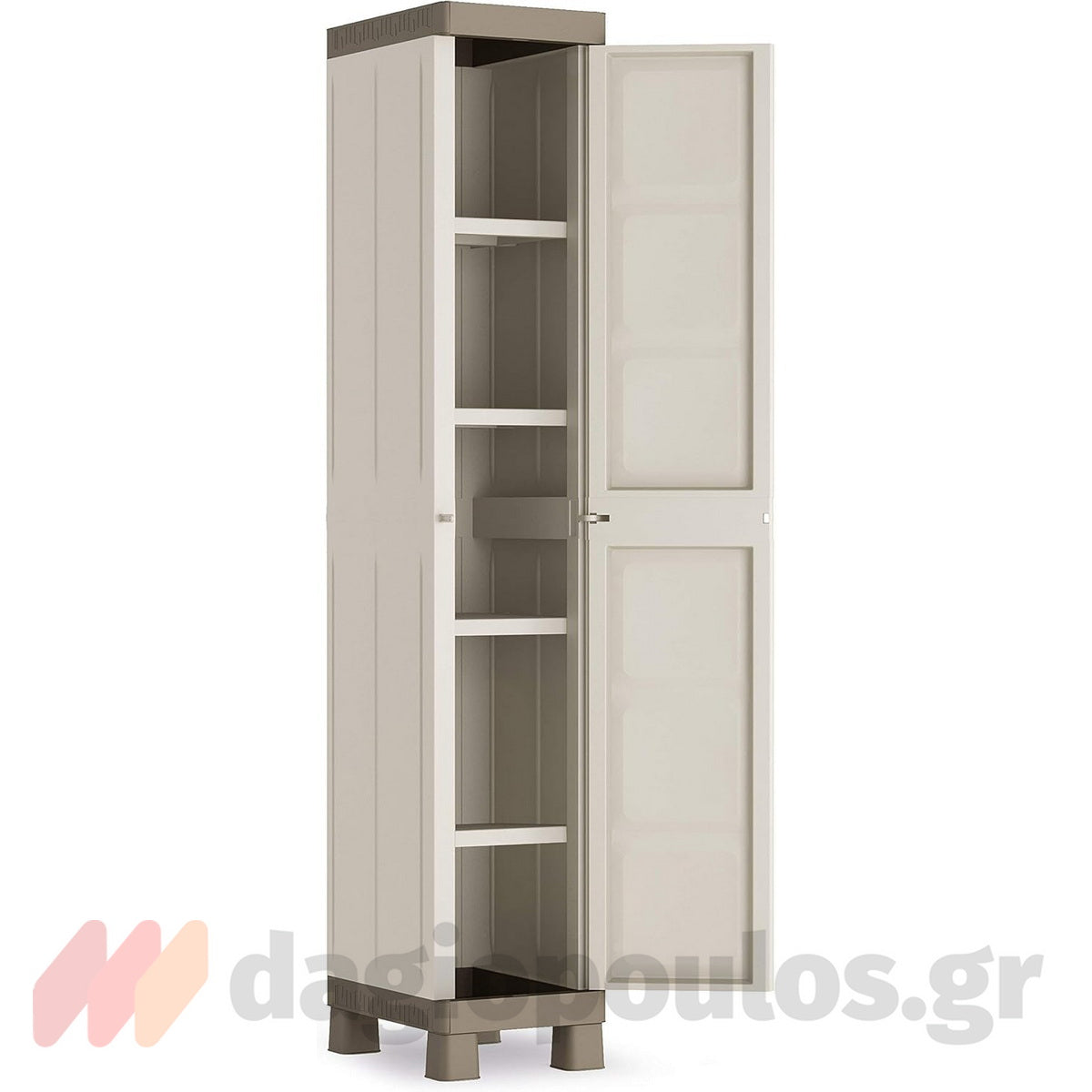 Keter Excellence High Ντουλάπα Μονόφυλλη Ψηλή Με 4 Ράφια Μπεζ