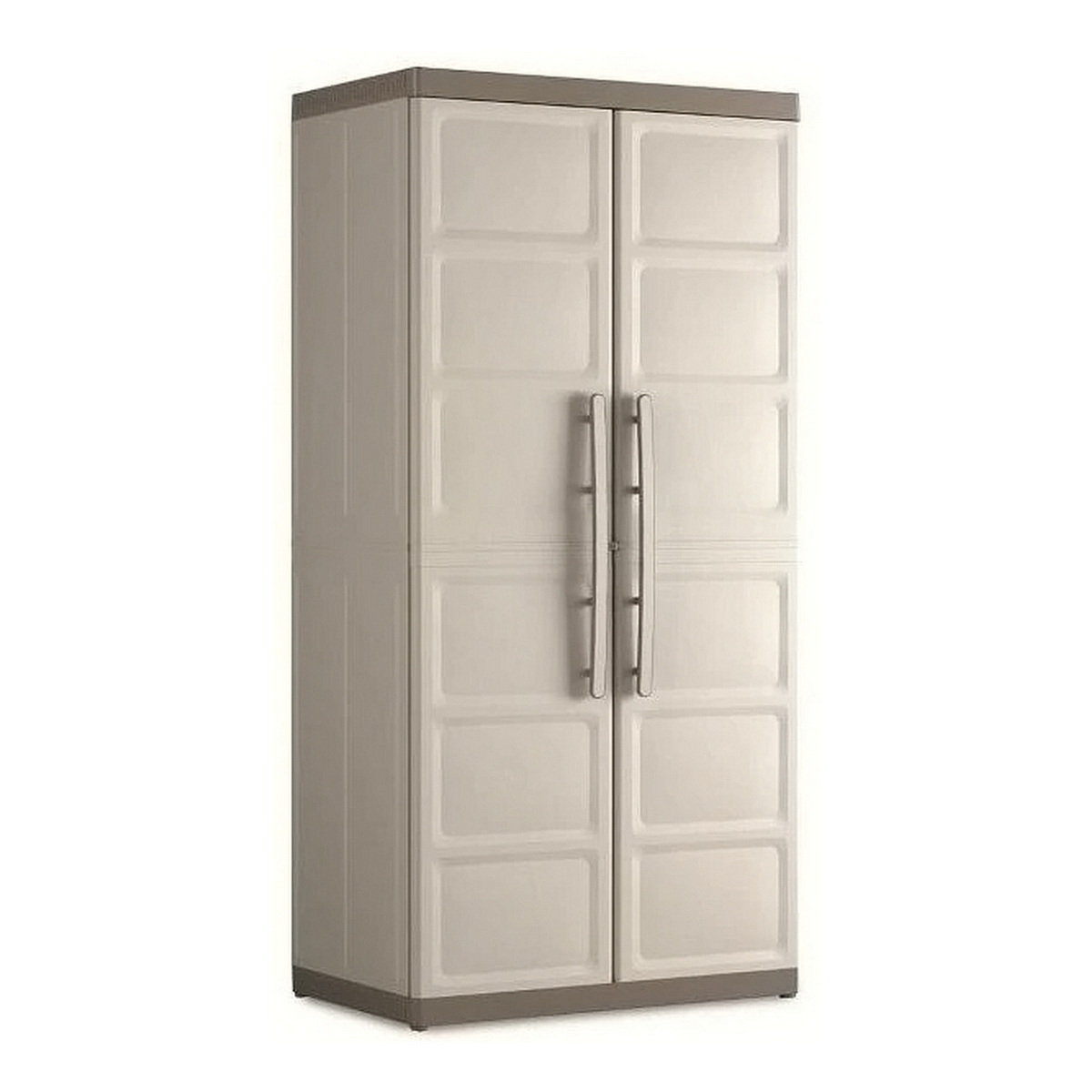 Keter Excellence High XL Ντουλάπα Δίφυλλη Ψηλή Με 4 Ράφια Μπεζ 305Ltr