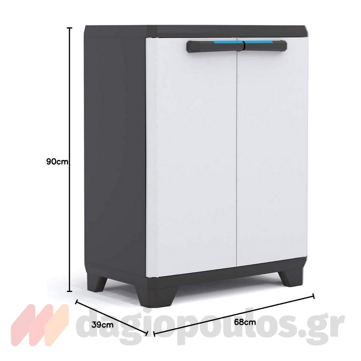 Keter Linear Base Ντουλάπα Χαμηλή Με 1 Ράφι Γκρι Ανοικτό