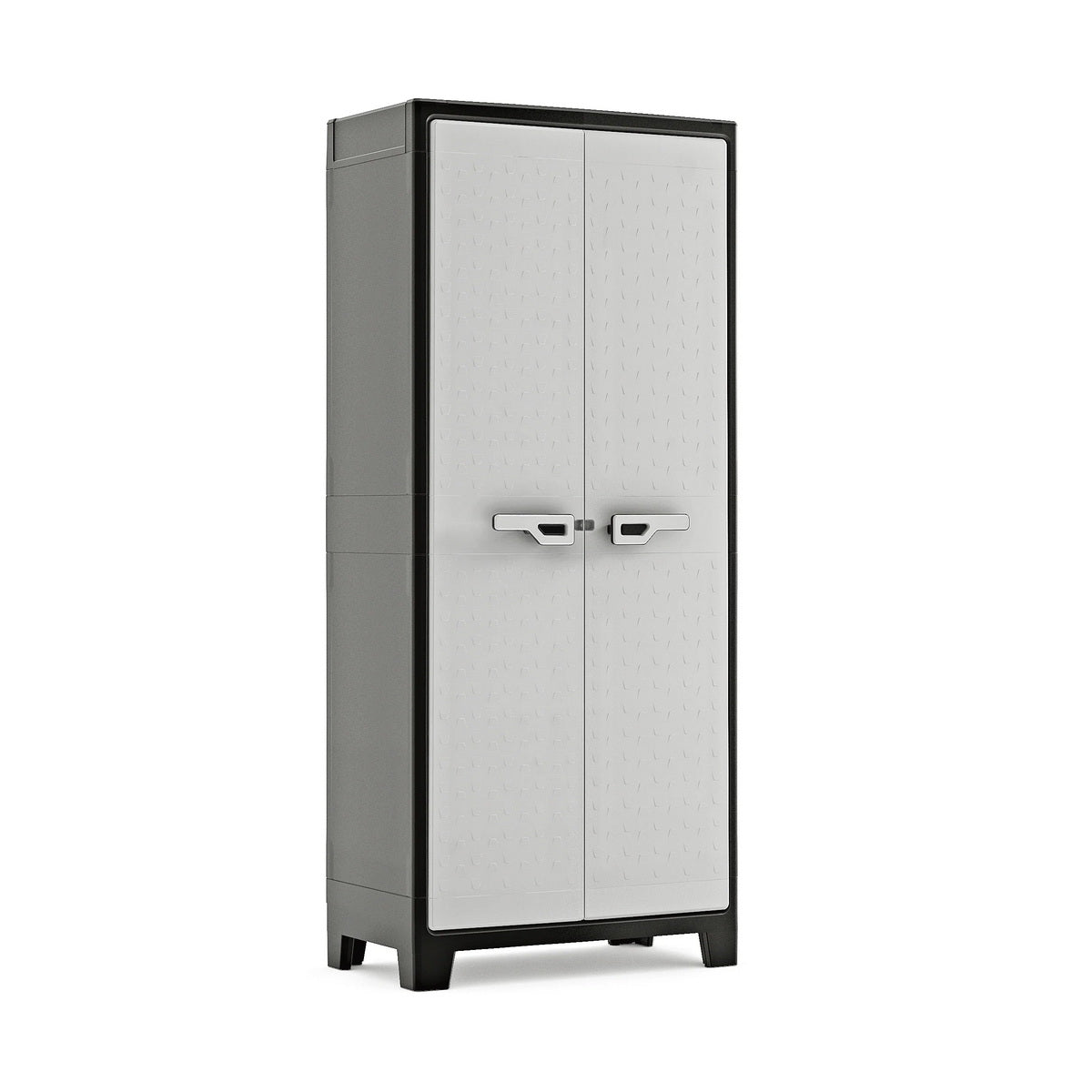 Keter Titan Multispace Ντουλάπα Δίφυλλη Ψηλή Με 4 Ράφια & Χώρισμα Γκρι / Μαύρη