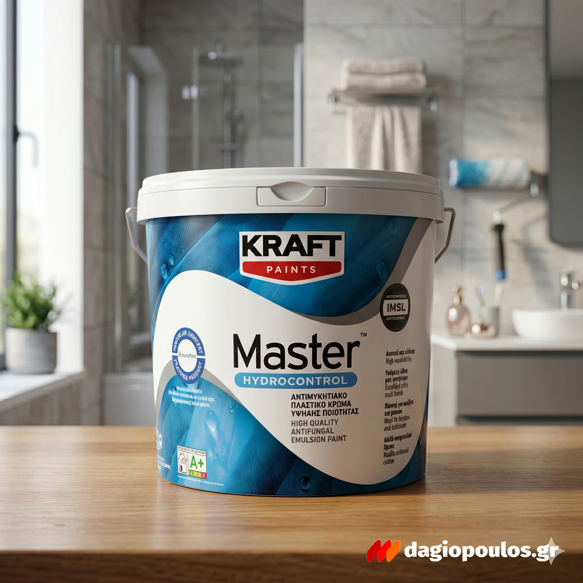 Kraft Master™ Hydrocontrol Αντιμουχλικό Πλαστικό Χρώμα Υψηλής Ποιότητας Για Μπάνια & Κουζίνες