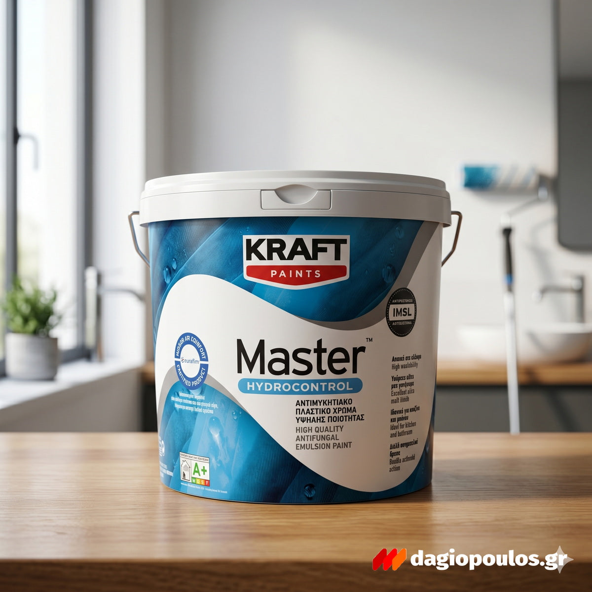 Kraft Master™ Hydrocontrol Αντιμουχλικό Πλαστικό Χρώμα Υψηλής Ποιότητας Για Μπάνια & Κουζίνες