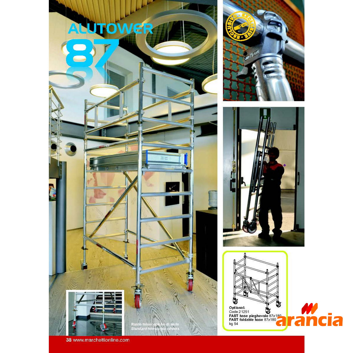 Marchetti AluTower 140X180 Σκαλωσιά - Πύργος Επεκτεινόμενος 140cm x 180cm