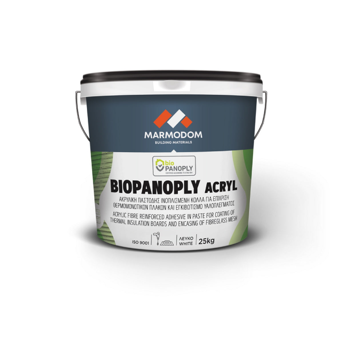 Marmodom Biopanoply Acrylic Ινοπλισμένη Ακρυλική Κόλλα Θερμομονωτικών Πλακών Πάστα ΛΕΥΚΗ