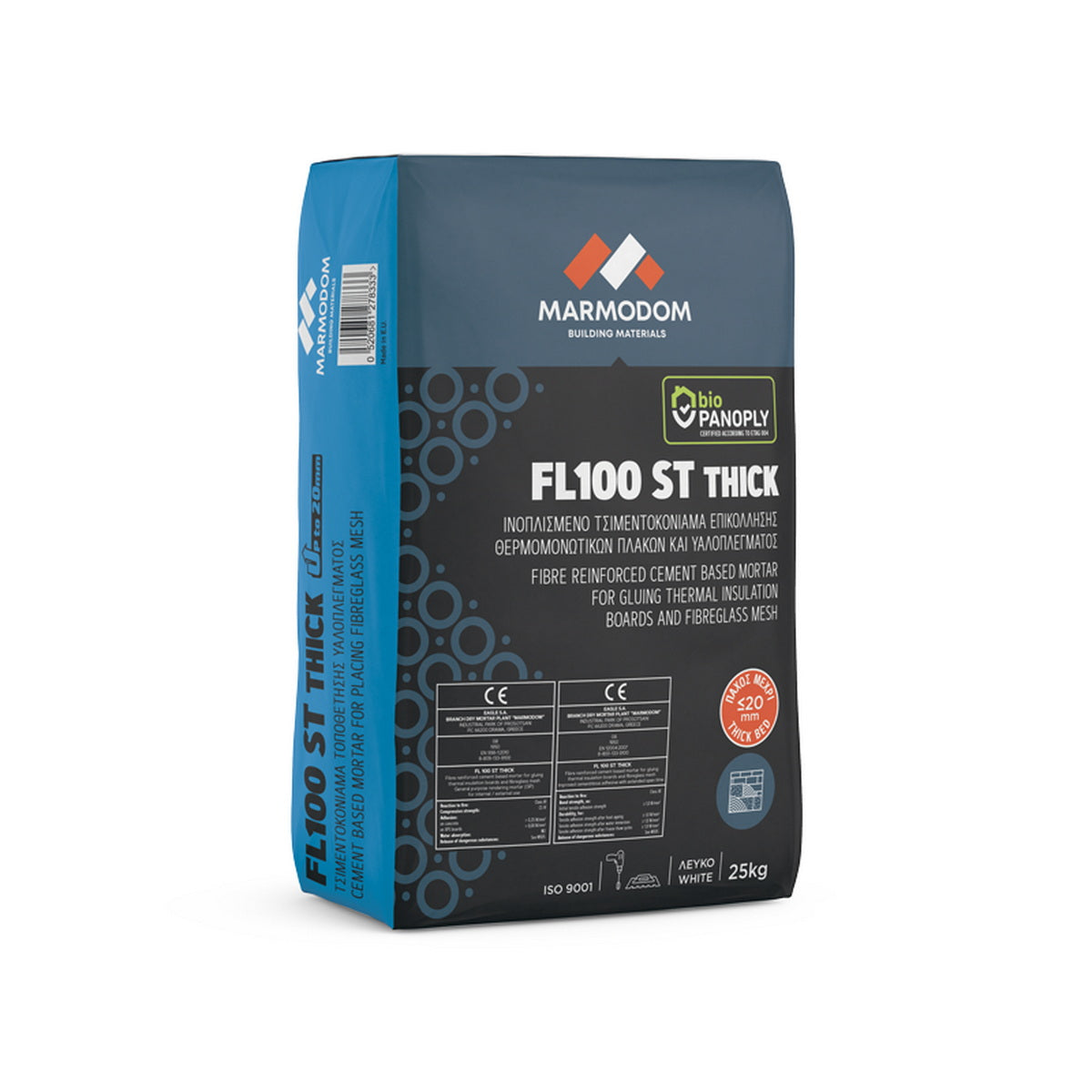 Marmodom FL100 ST Thick Ινοπλισμένη Χονδρόκοκκη Κόλλα Για Θερμομονωτικές Πλάκες ΛΕΥΚΗ