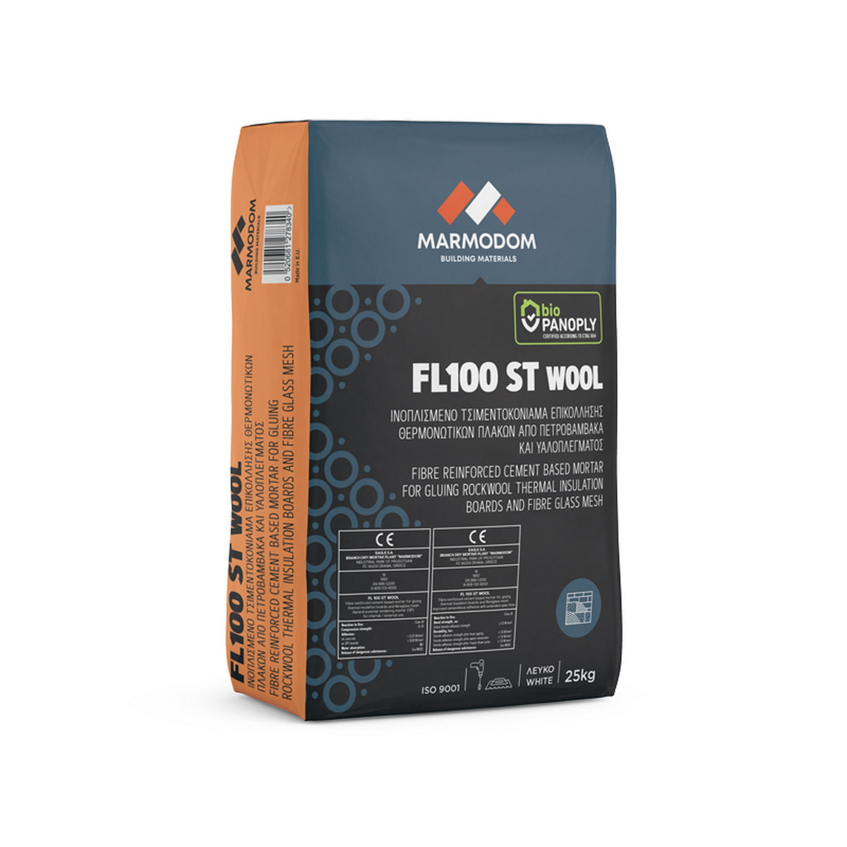 Marmodom FL100 ST Wool Iνοπλισμένη Κόλλα Για Θερμομονωτικές Πλάκες Πετροβάμβακα ΛΕΥΚΗ
