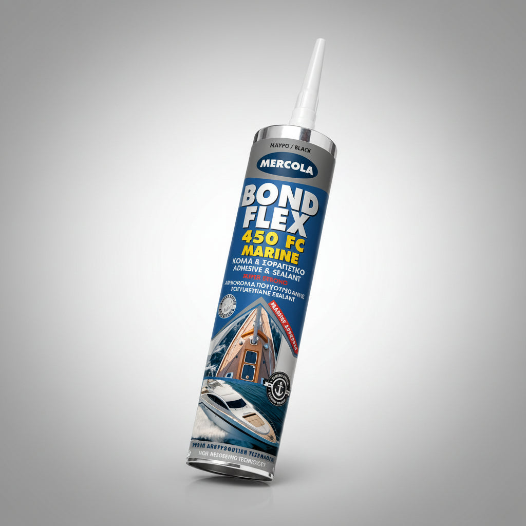 Mercola Bondflex 450 FC MARINE Σφραγιστικό - Συγκολλητικό Πολυουρεθάνης Ναυτιλιακών Προδιαγραφών - Πολλαπλών Χρήσεων ΜΑΥΡΗ