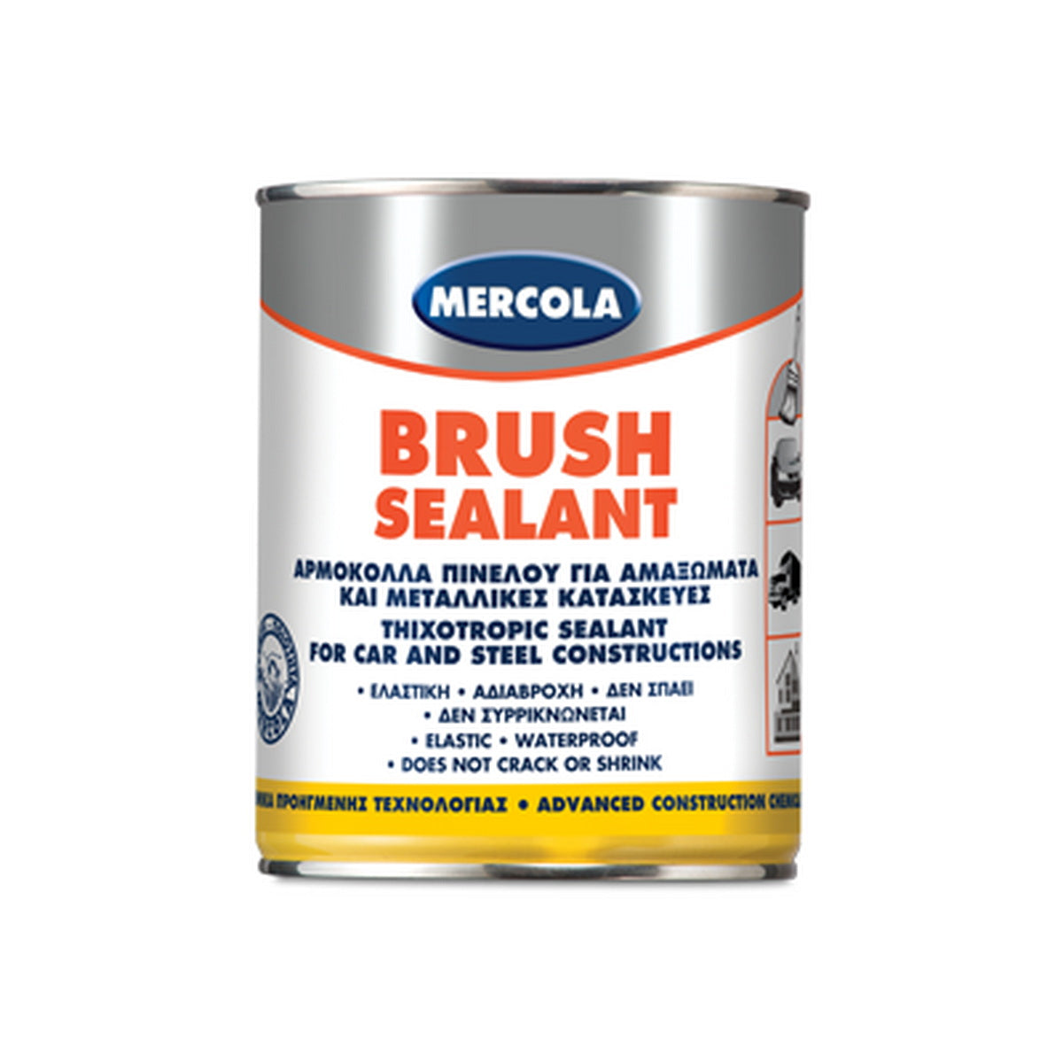 Evochem Mercola Brush Sealant Ελαστομερής Θιξοτροπική Αρμόκολλα Πινέλου Μπεζ 1Kgr
