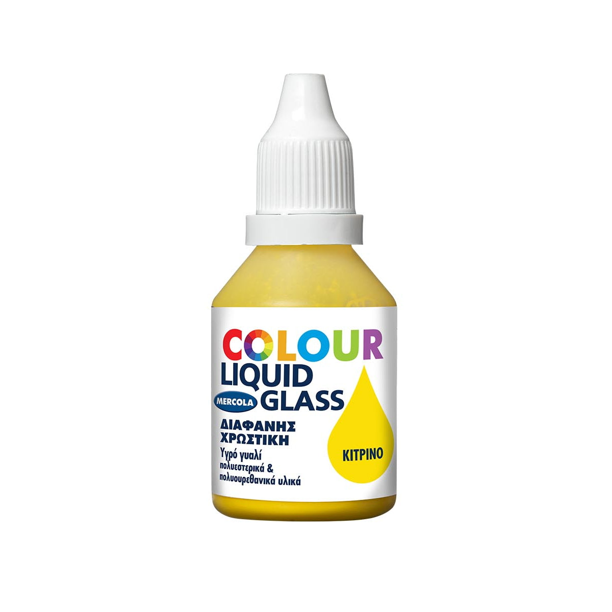Mercola Liquid Glass Colour Χρωστικές Υγρού Γυαλιού 30ml ΚΙΤΡΙΝΟ
