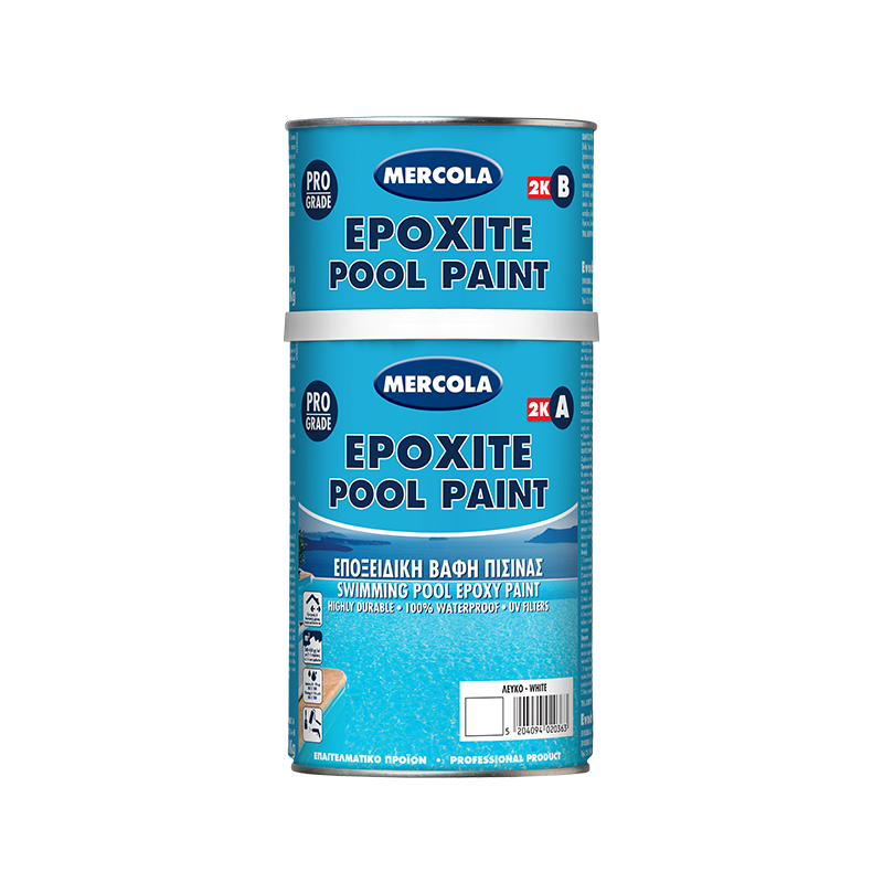 Mercola Epoxite Pool Paint Εποξειδική Βαφή Πισίνας Υψηλών Αντοχών Με UV Φίλτρα Γαλάζιο