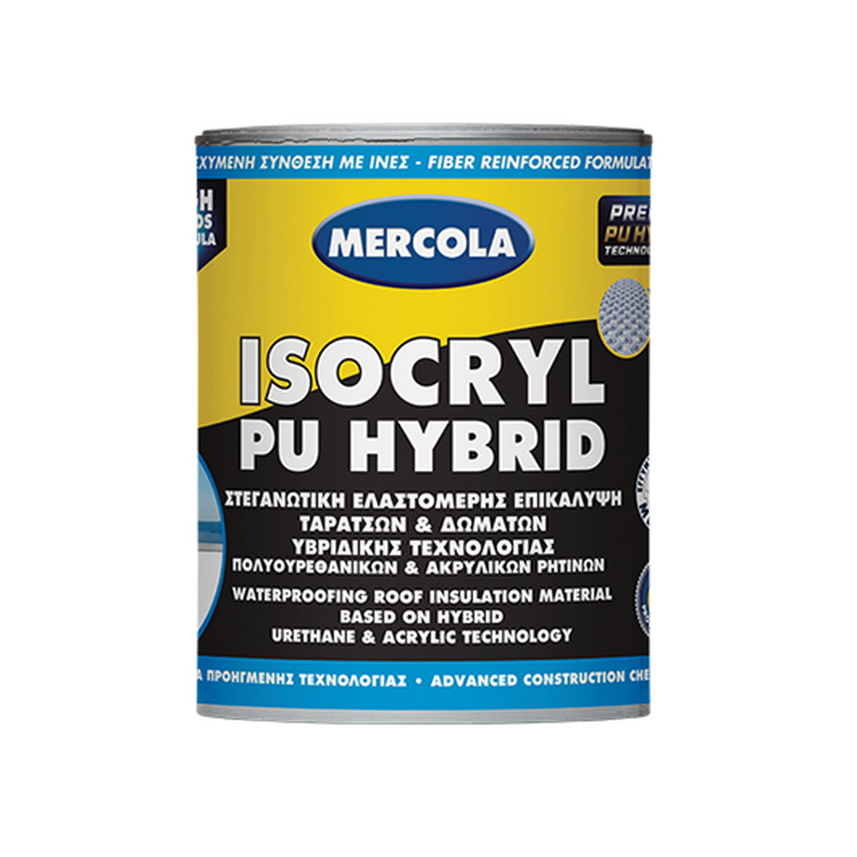 Mercola Isocryl PU Hybrid Μονωτικό Ταρατσών Υβριδικό Αλειφατικής Πολυουρεθάνης Με ΝανοΊνες