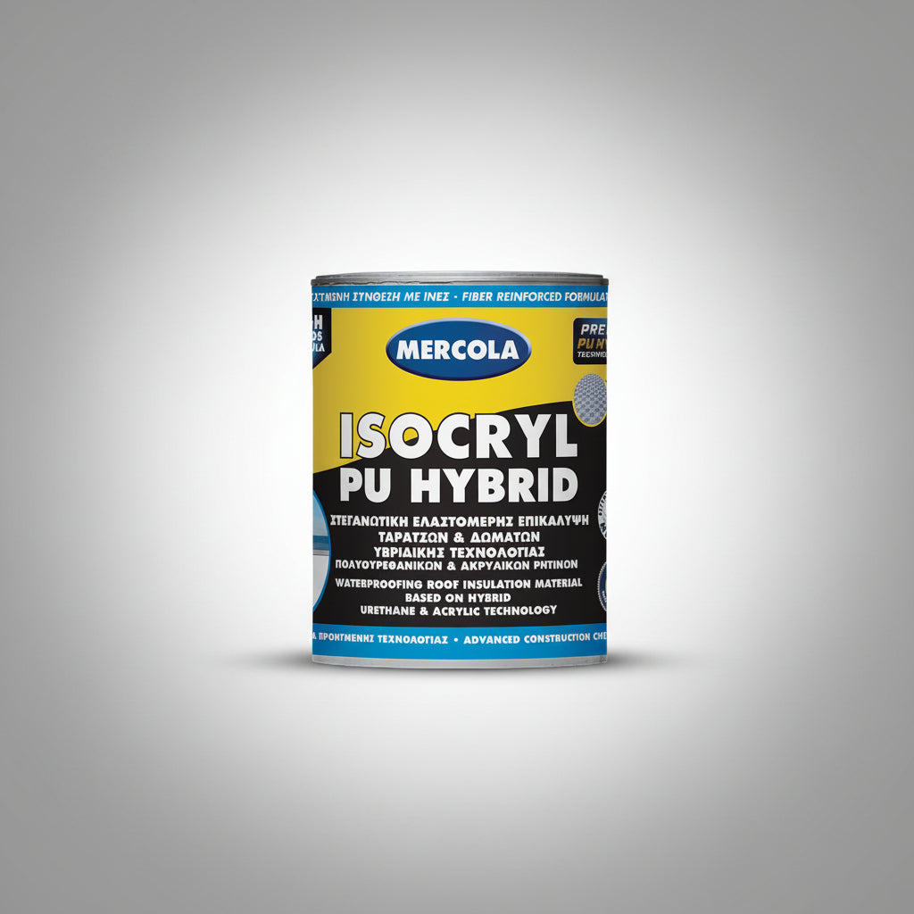 Mercola Isocryl PU Hybrid Μονωτικό Ταρατσών Υβριδικό Αλειφατικής Πολυουρεθάνης Με ΝανοΊνες