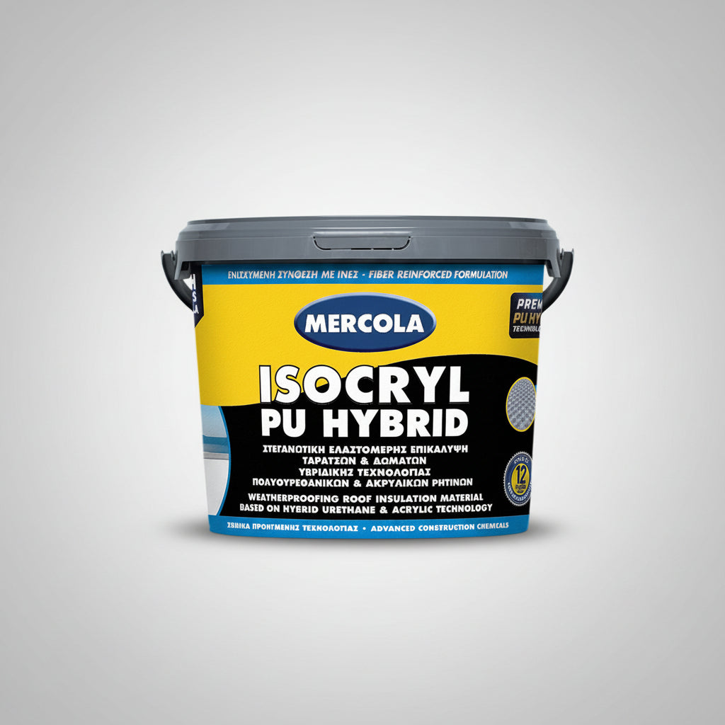 Mercola Isocryl PU Hybrid Μονωτικό Ταρατσών Υβριδικό Αλειφατικής Πολυουρεθάνης Με ΝανοΊνες
