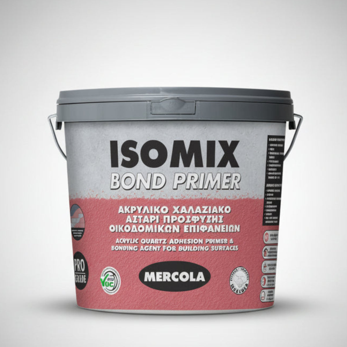 Mercola Isomix Bond Primer ακρυλικό χαλαζιακό αστάρι πρόσφυσης κεραμιδί για σοβάδες