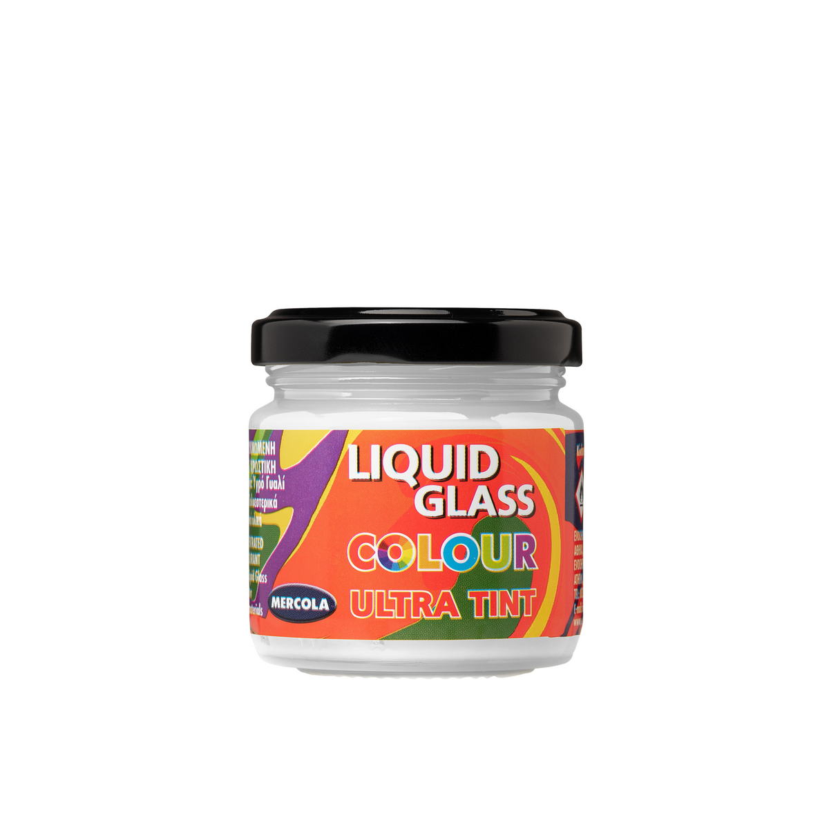 Mercola LIQUID GLASS COLOUR ULTRA TINT Αδιαφανείς Χρωστικές Υγρού Γυαλιού, Πολυεστερικών και Πολυουρεθανικών Λευκό 90ml