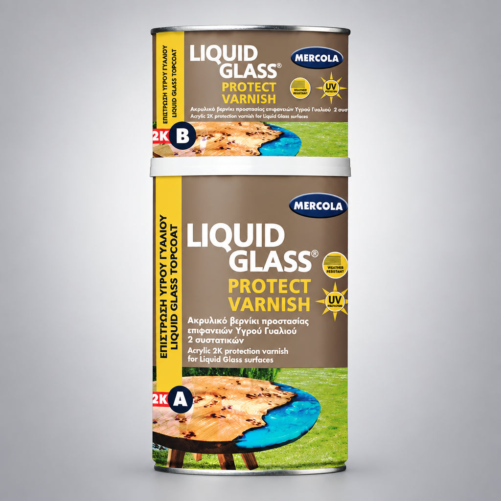 Mercola Liquid Glass Protect Finish Διαφανές Τελικό Βερνίκι Προστασίας Επιφανειών Από LIQUID GLASS