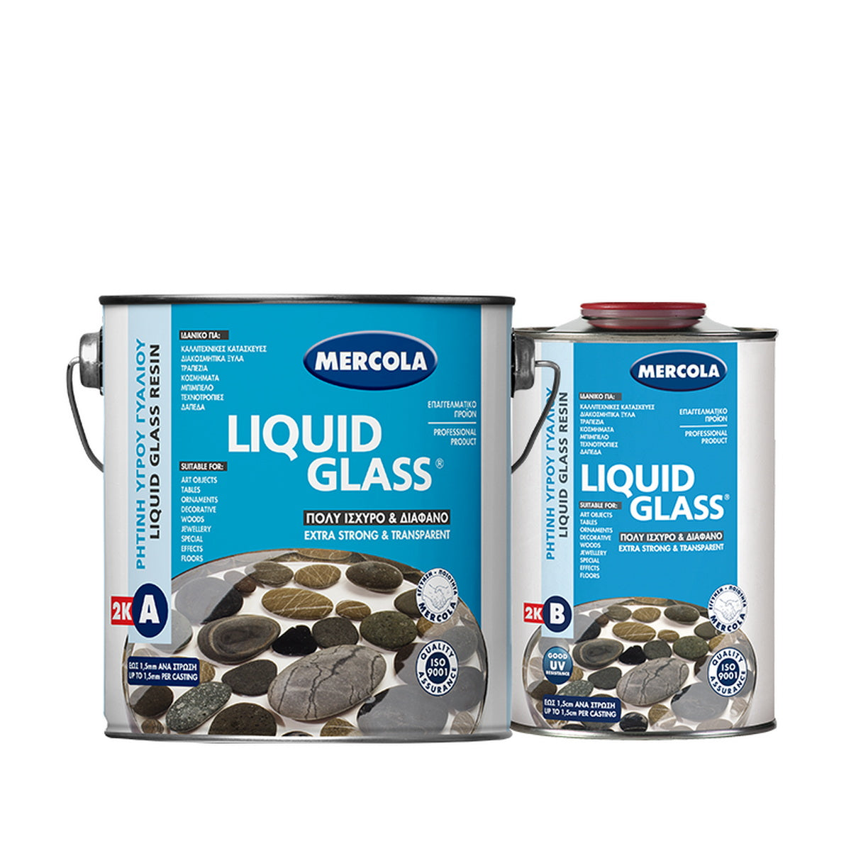 Evochem Mercola Liquid Glass Διάφανη Εποξειδική Ρητίνη Υγρού Γυαλιού